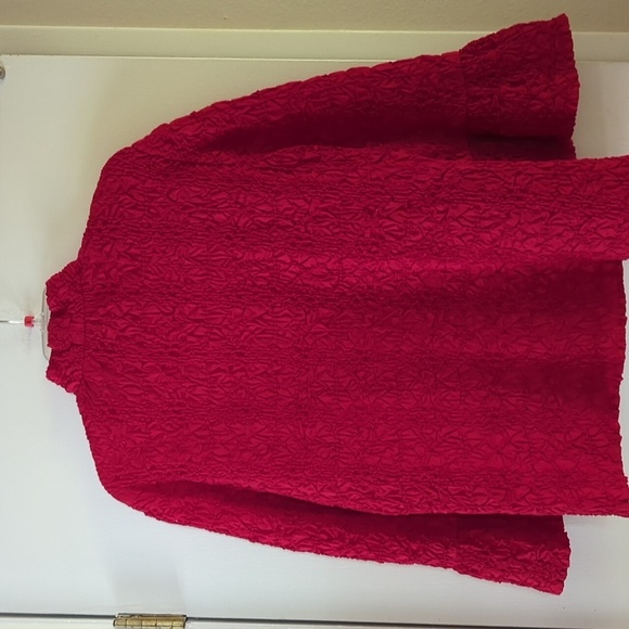 Go Silk Red 100 Percent Cotton Jacket Cardigan. - Picture 5 of 9